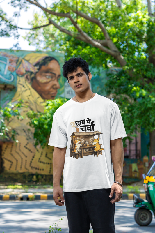 Chai Pe Charcha WG Unisex Oversized Classic T-Shirt - Satire
