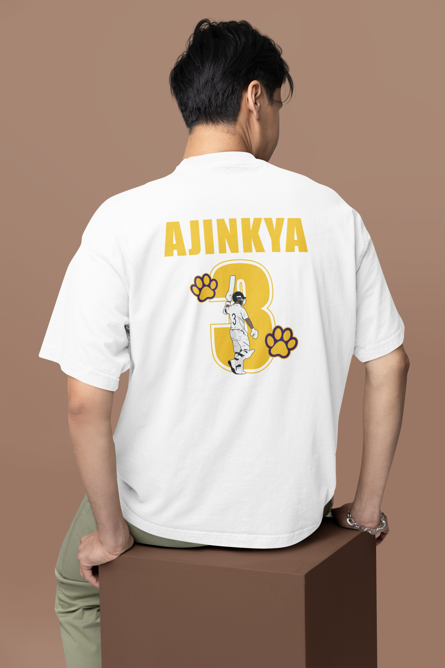 AJINKYA -  Kolkata Knight Rowders Oversized T-shirt