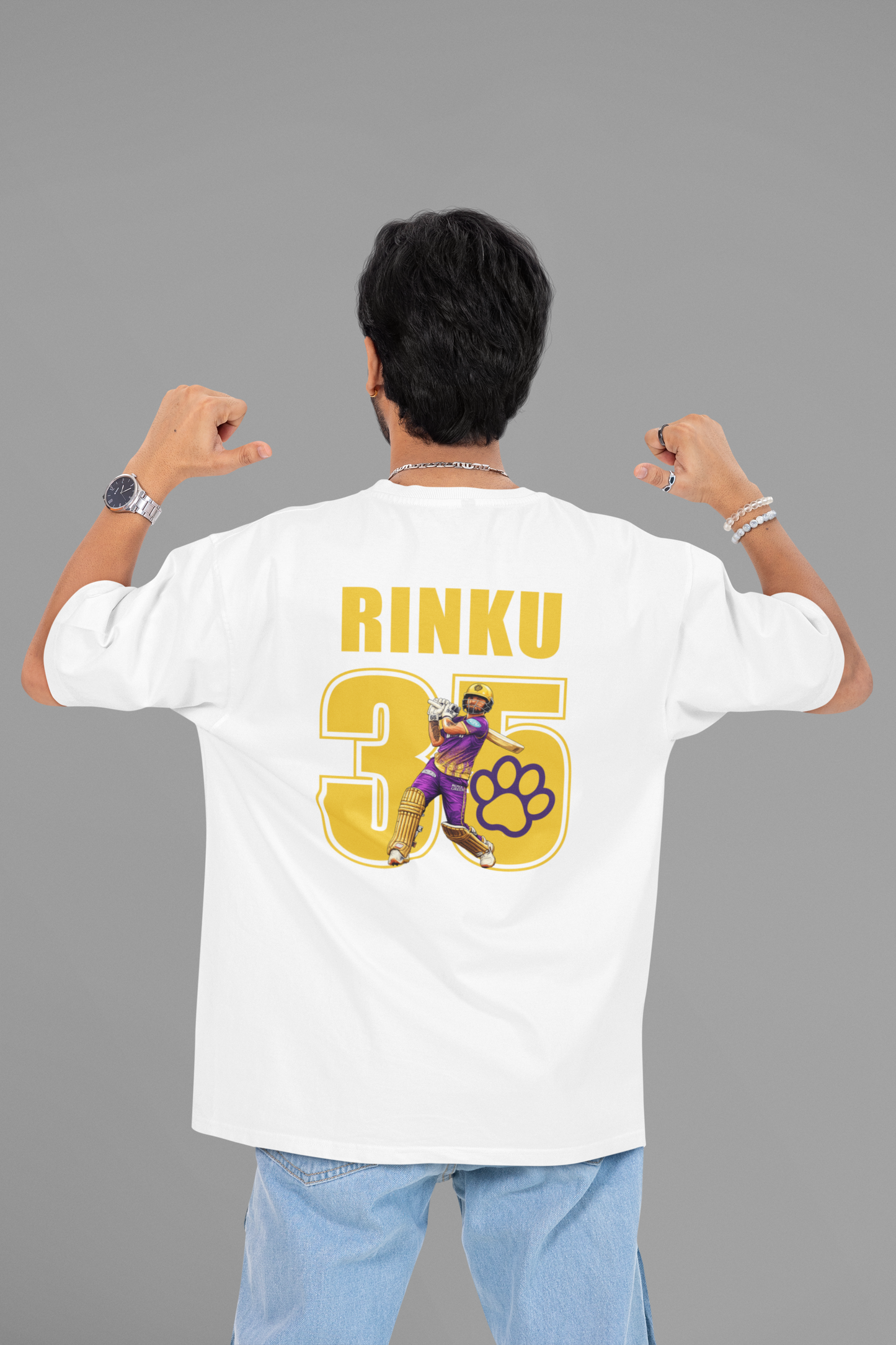 RINKU - Kolkata Knight Rowders Oversized T-shirt